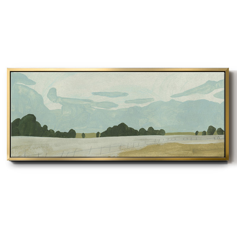 Farmland Study II- Framed Canvas, 20" H x 50" W