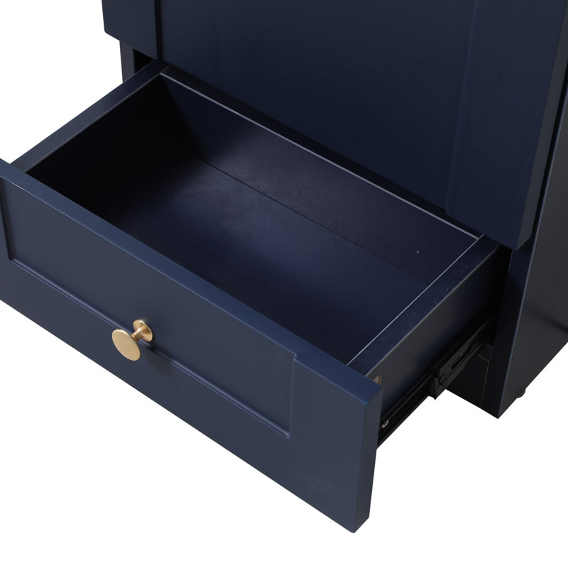 Mini-meuble-lavabo simple 18 po avec lavabo moderne 18 po, Bleu