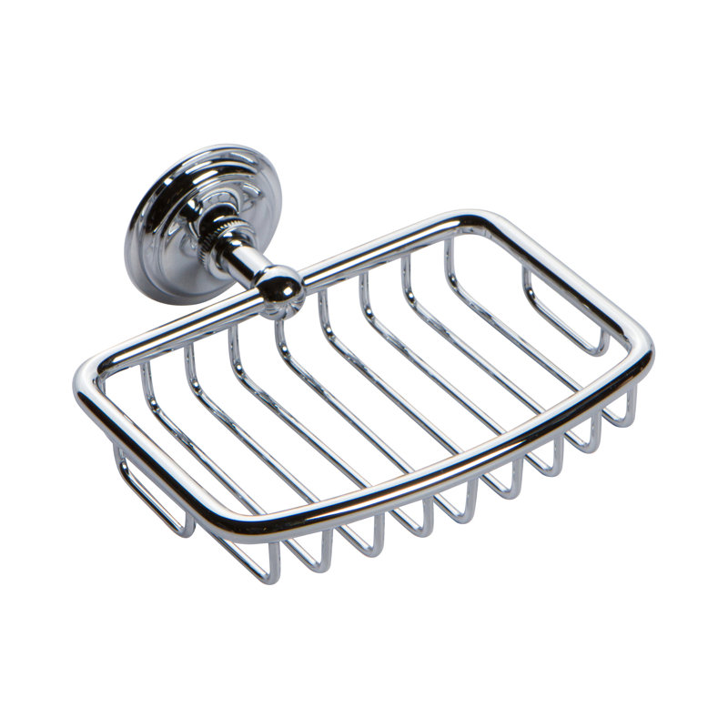 London Terrace Soap Basket, Polished Chrome