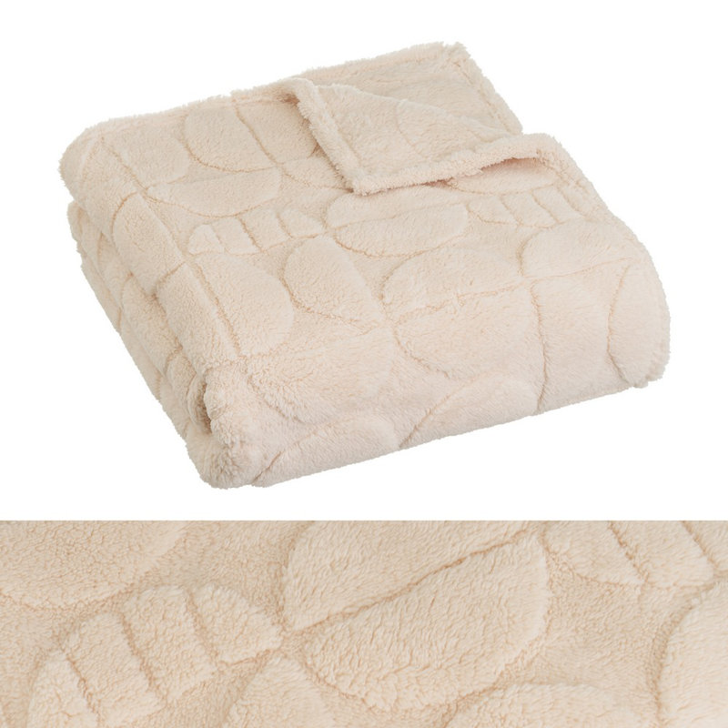 Chunky Knit Throw Blanket, Cream