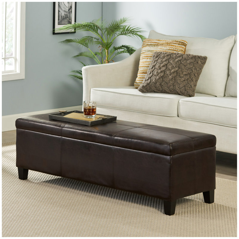 GLOUSTER STORAGE OTTOMAN V2, Brown