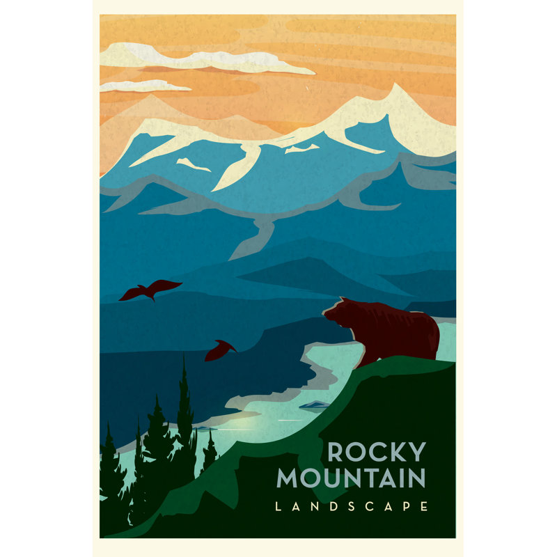 Rocky Mountain And Cliff - Wrapped Canvas Print, 30cm H x 20cm W x 3.8cm D
