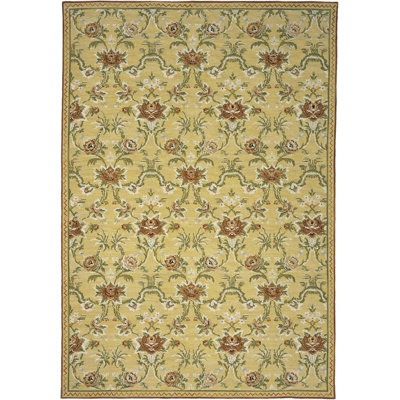 Tapis doré et doré de haute qualité noué à la main
