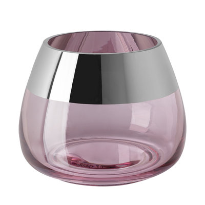 Bella Rose Tealight Holder Silver Foil Lg