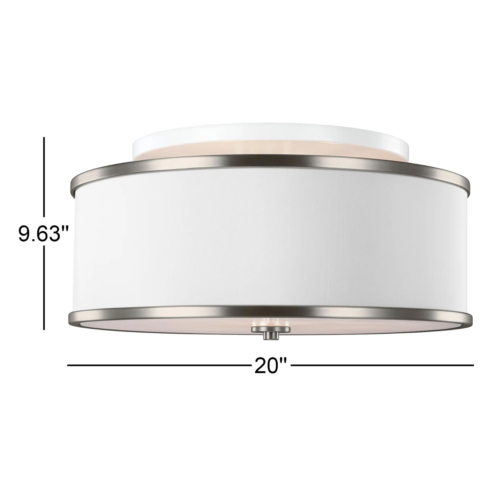 Elzira 3-Light Semi Flush Mount, Nickle