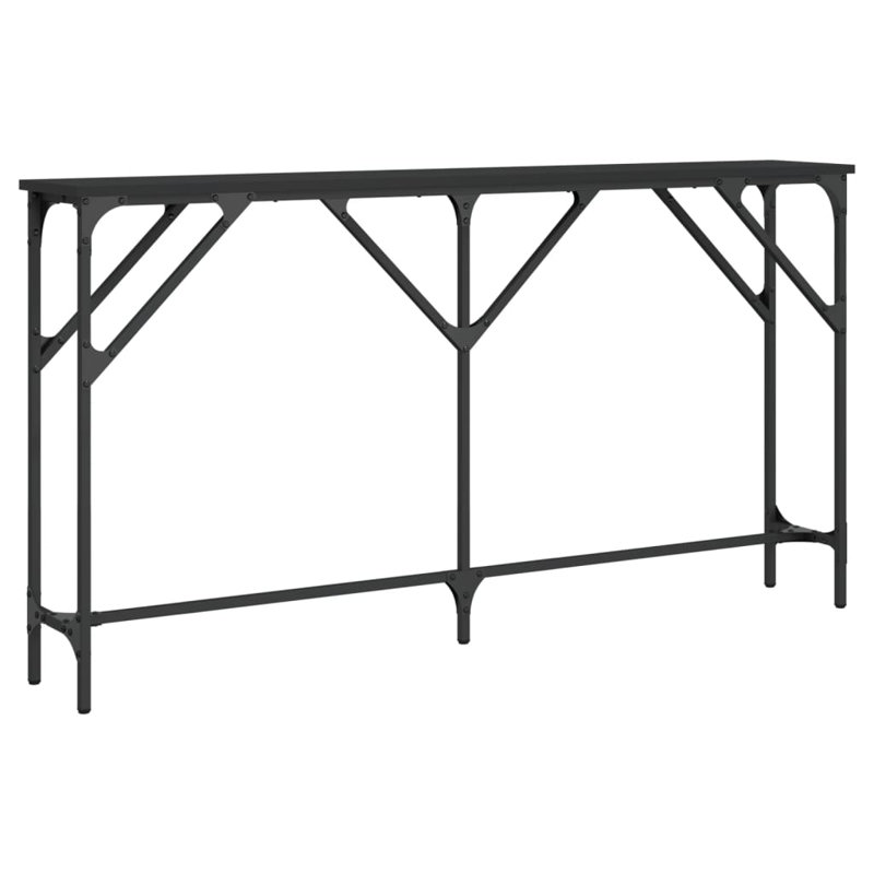 Virdia Console Table, 29.5" H x 55.1" W x 9.1" D, Black