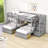 Evelean Full Over Twin & Twin 7 Drawers Bunk Bed-149211144
