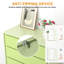 Commode 5 tiroirs avec coin rond vert