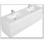 Meuble-lavabo flottant avec lavabo, meuble-lavabo mural moderne avec deux lavabos en quartz et quatre tiroirs à fermeture en douceur, 24V12-72GR-739032431-739032430