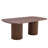 78.7" Large Farmhouse Kitchen Dinning Table Set Double Robust Pedestal-112829284-112473790-112473791