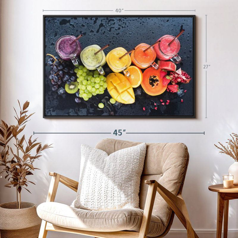 Nourriture et boisson «Smoothies aux fruits frais», H 40 po x l 27 po