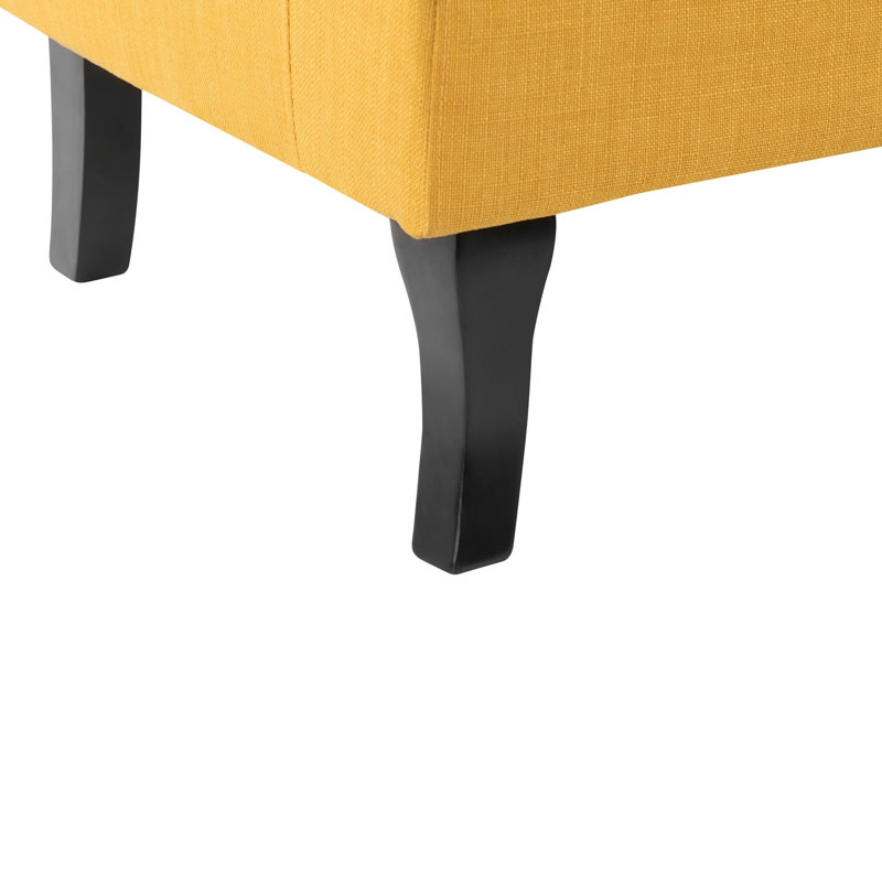Napoli Upholstered Wingback Chair, Yellow