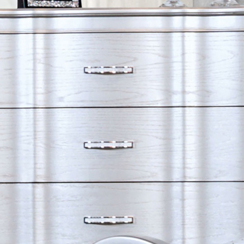 Commode à tiroirs de style contemporain, Argent argent