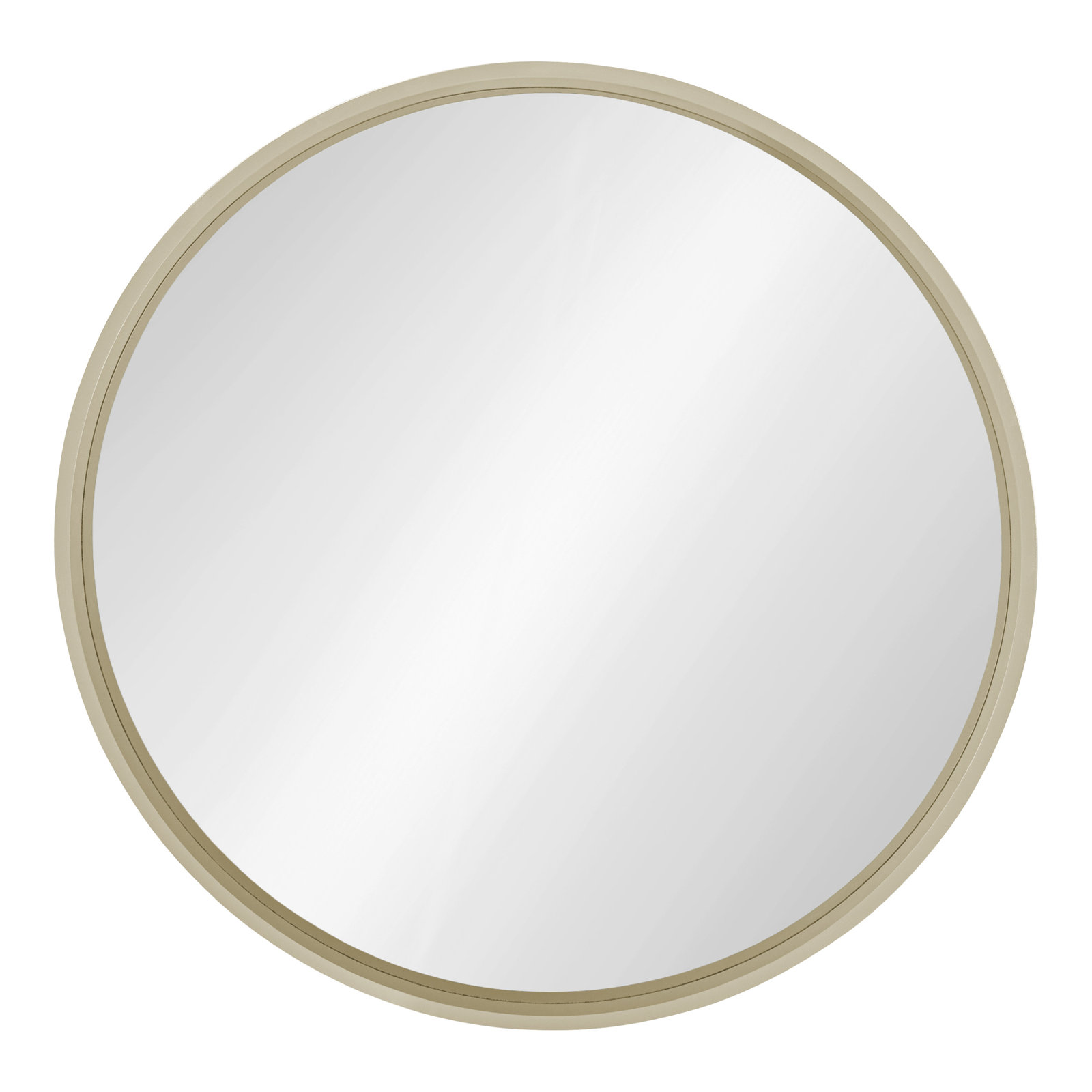 Arranjeet Modern Round Wall Mirror, 31.5" x 31.5", Sand