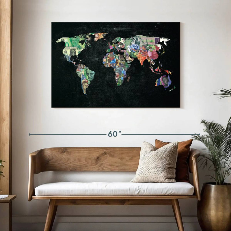 Carte du monde Keiri, H 30 po x l 45 po
