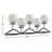 Wavy Iron and Glass Candelabra