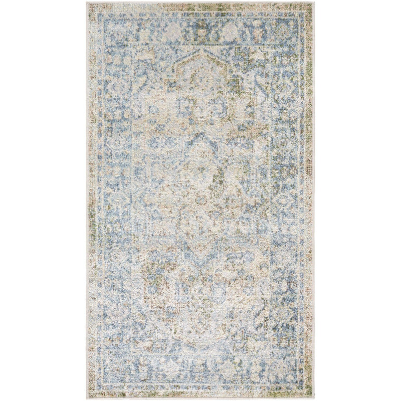 Janiaha Washable Oriental Indoor Rug, Rectangle 6'7" x 9'