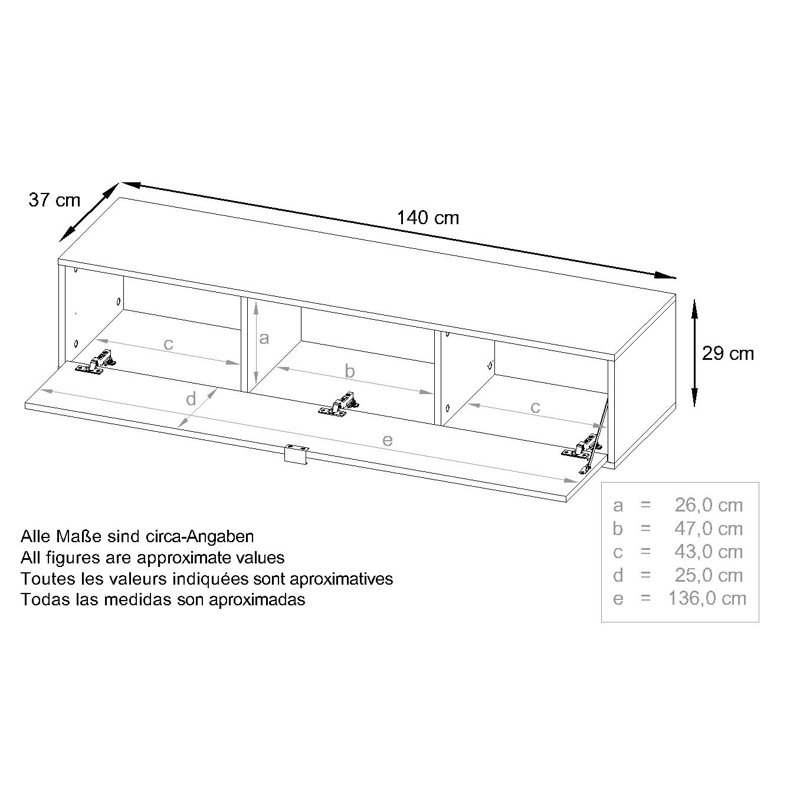 Mccaffrey Unfinished TV Stand for TVs up to 55", Black/White High Gloss