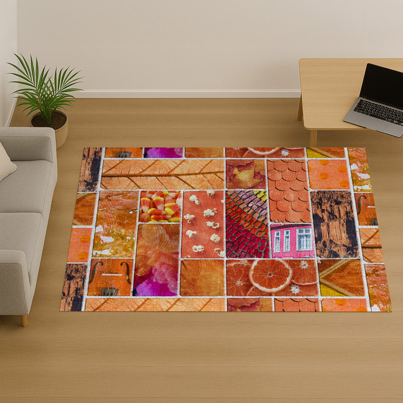 Patchwork Area Rug, Rectangle 140 x 200 cm