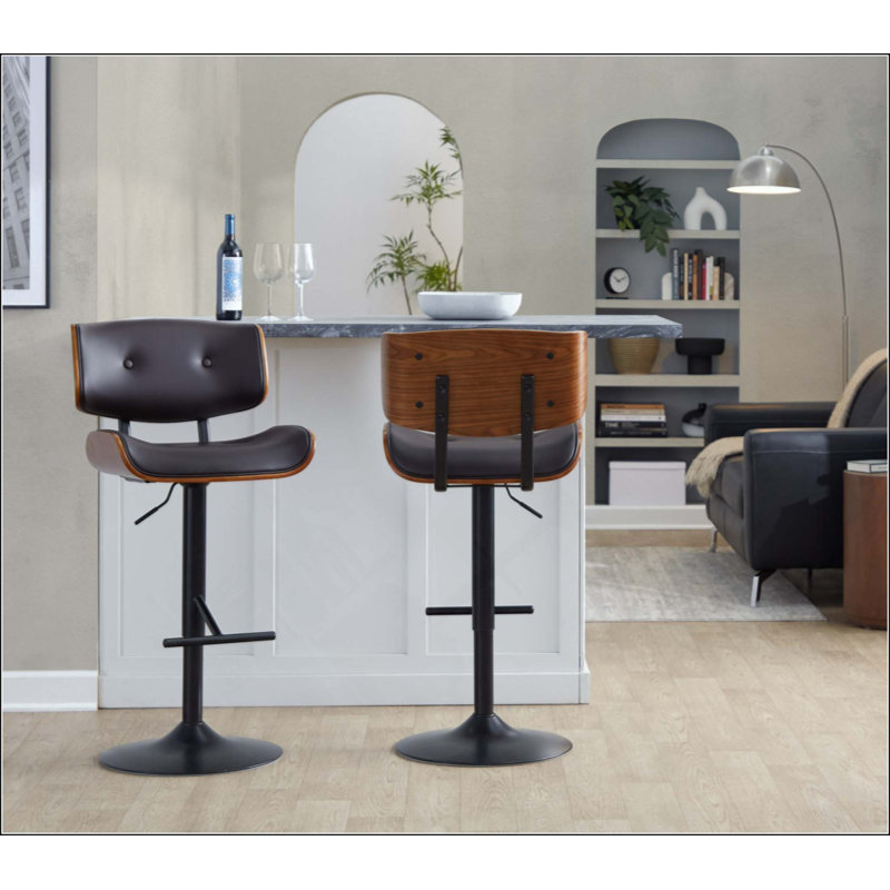 Repose-pieds de tabouret de bar réglable - ensemble de 2, Noir