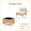 Ensemble de mobilier modulaire de patio 3 pièces, canapé modulaire d'extérieur en rotin PE avec table d'appoint et coussins, pour terrasse de jardin