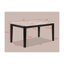 Ensemble de salle à manger 6 pièces rectangulaire contemporain avec plateau en faux marbre et plateau noir