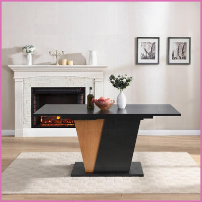 Table basse extensible peu encombrante avec plateau en panneau de fibres à densité moyenne et amp; Structure en métal, minimaliste moderne facile à nettoyer pour le salon