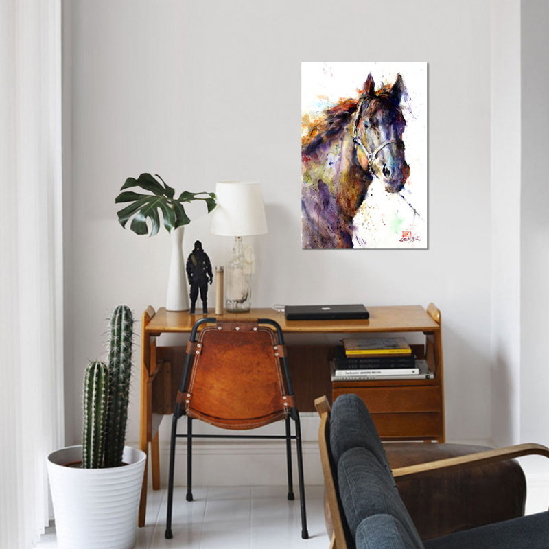 Horse III by Dean Crouser - Painting on Canvas, No Frame, 66.04 cm H x 45.72 cm W x 1.91 cm D