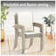 Chaises de salle à manger d'extérieur empilables en métal textilène l 25,2 po x P 22,1 po x VRSHWO (ensemble de 2)