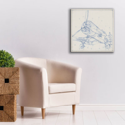 "Aéronautique, croquis mécanique II" par Ethan Harper, art mural sur toile