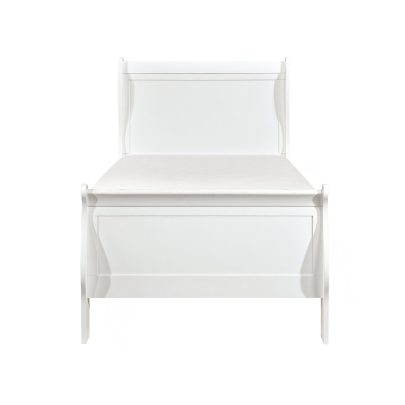 Mobilier de chambre à coucher 1pc, Lit simple, Blanc