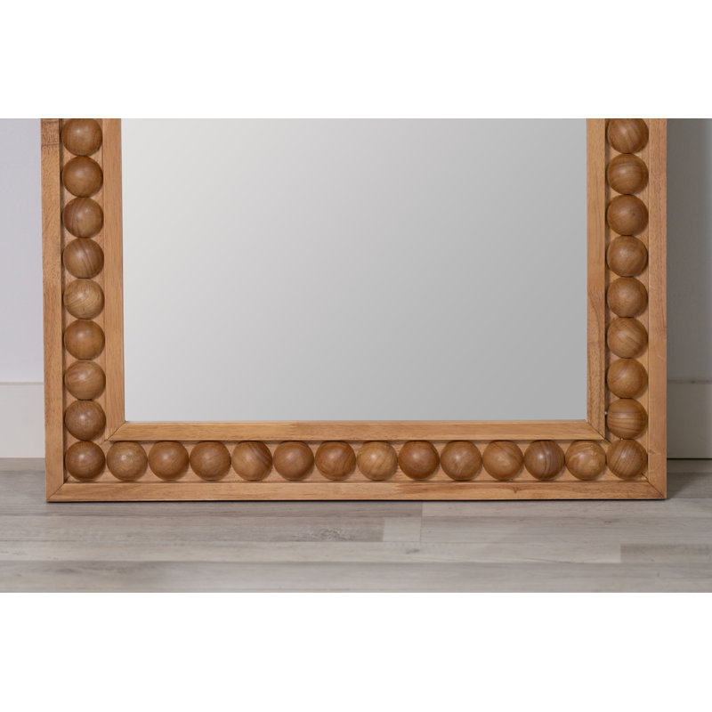 Miroir de plancher rectangulaire en bois massif