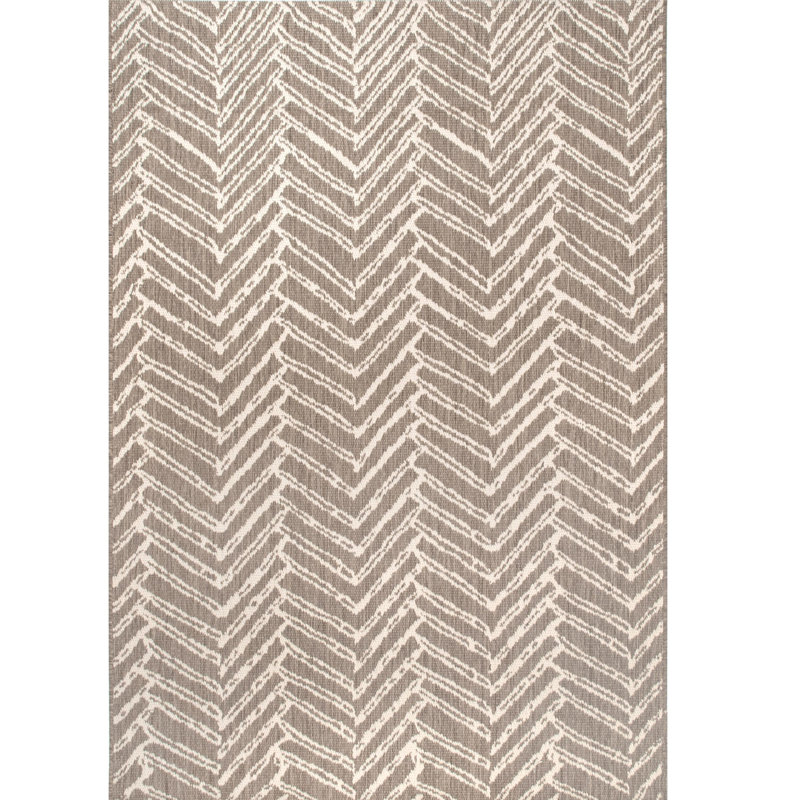 Tapis d'intérieur / extérieur brun Worthing, Rectangle 5 pi 3 po x 7 pi 6 po