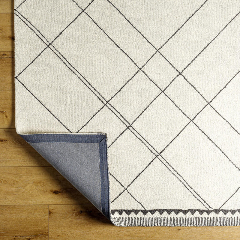 Rectangle Barbarella Wool Area Rug, Rectangle 6' x 9'