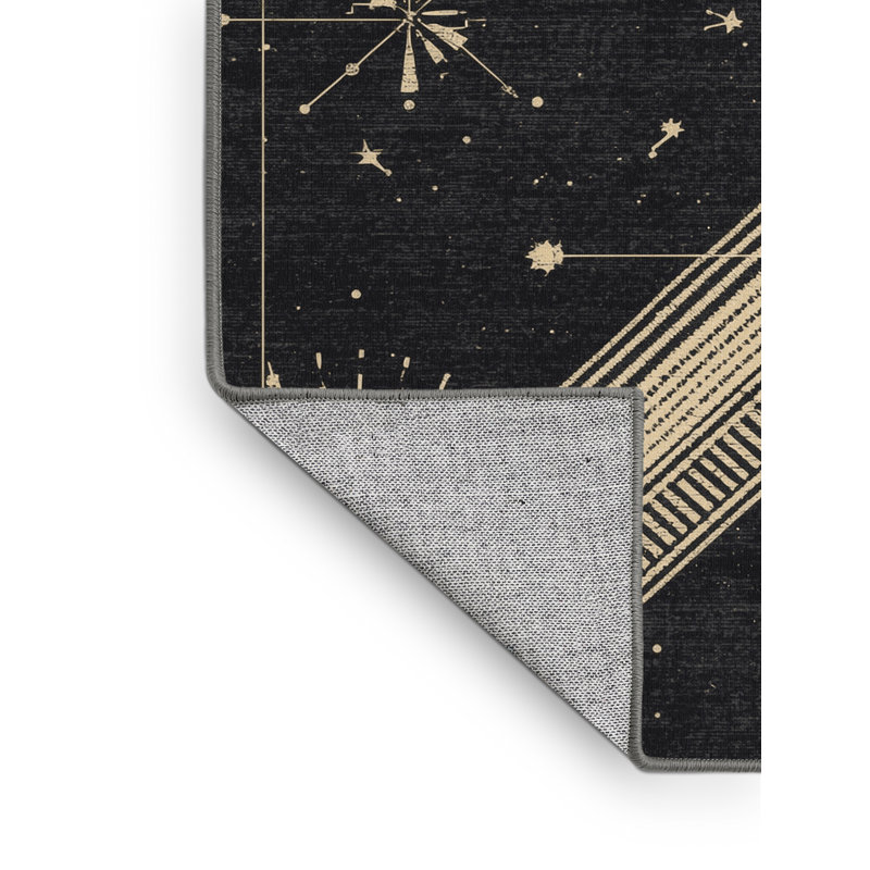 Tapis gris et gris délavé à la machine Pavlo, 7 x 10