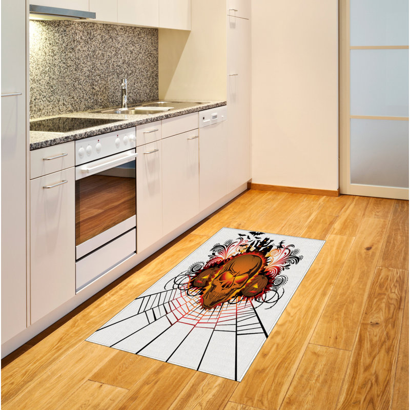 Halloween High Density Long Fiber Poly Threads Decorative Area Rug Carpet, Rectangle 2'7" x 5'