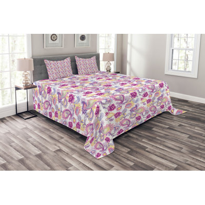Paisley Bedspread with Pillow Shams Included