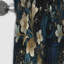 Bleu minuit et motif floral en marbre doré I - Rideau occultant en marbre abstrait - 1 panneau-107536409