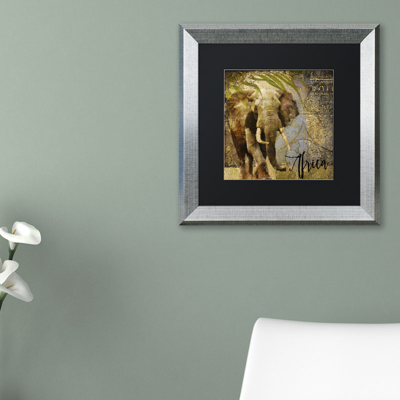 Taste of Africa III Acrylic Painting on Canvas with Silver Frame