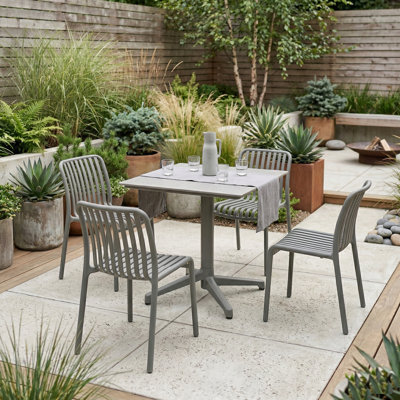 Plastic Patio Dining Set Table,