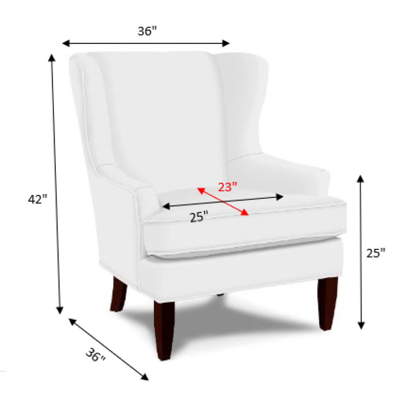 Pointe Creek Upholstered Wingback Chair, Macarena Beige Performance