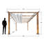 Pergola de l 16 pi x P 11 pi en aluminium à grain de bois à finition cèdre canadien avec toile Florence-85486478