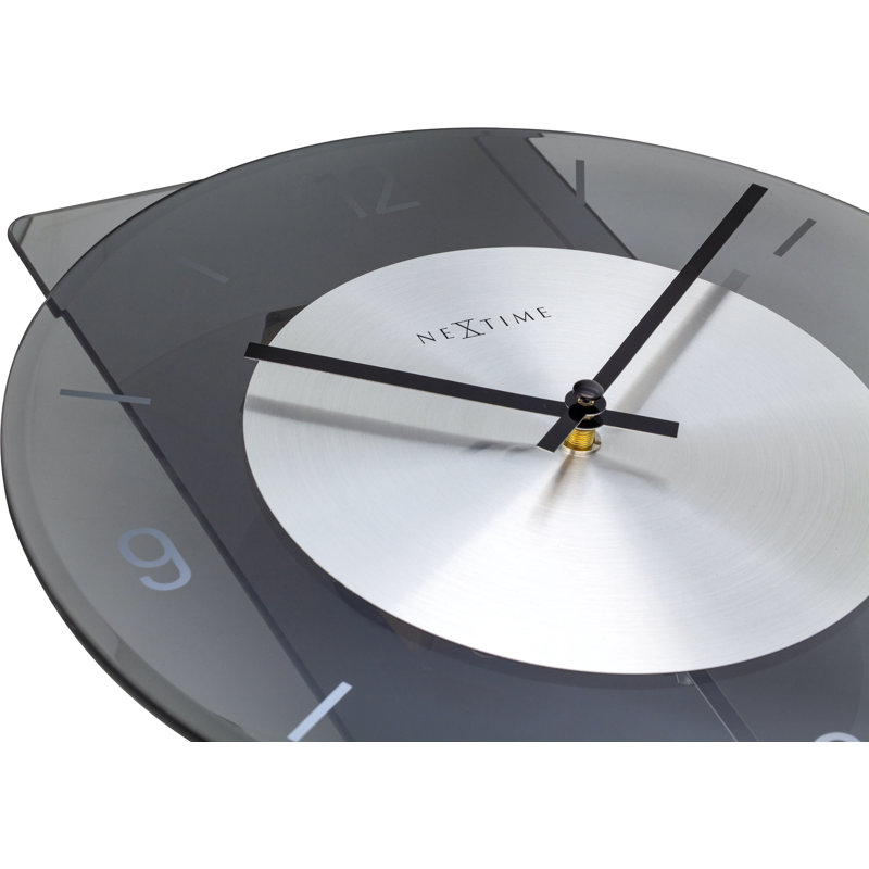 Eleanor Glass Wall Clock, Gray
