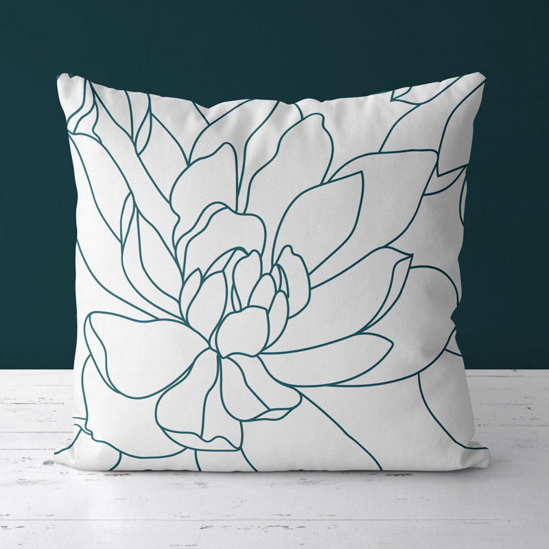 Housse de coussin carré et insert, Bleu sarcelle