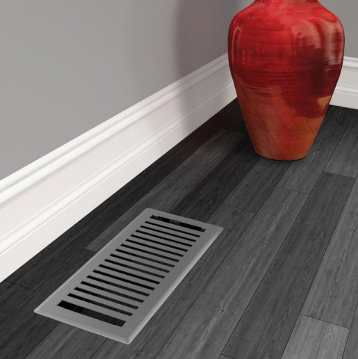 Registre de plancher Imperial Montezuma, Granit gris, L 4 po x L 12 po