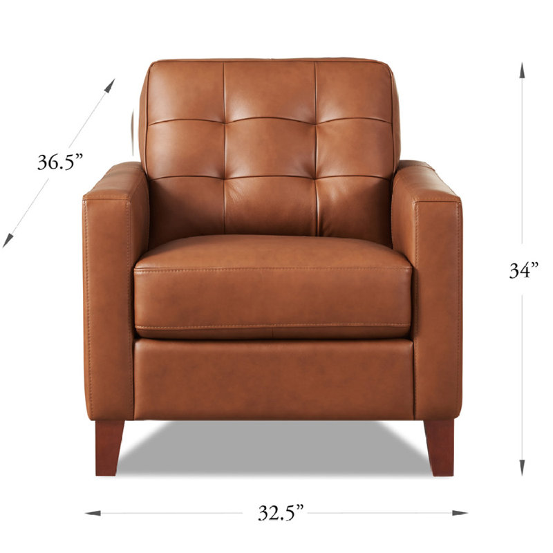 Fauteuil en cuir Aiden
