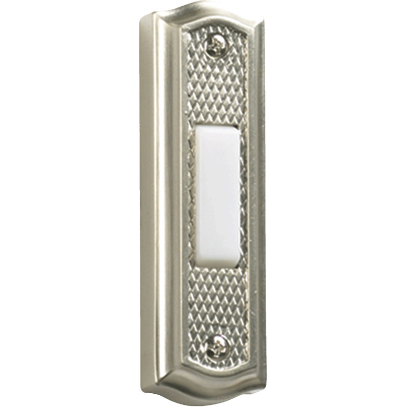 Bouton-poussoir zinc en nickel satin