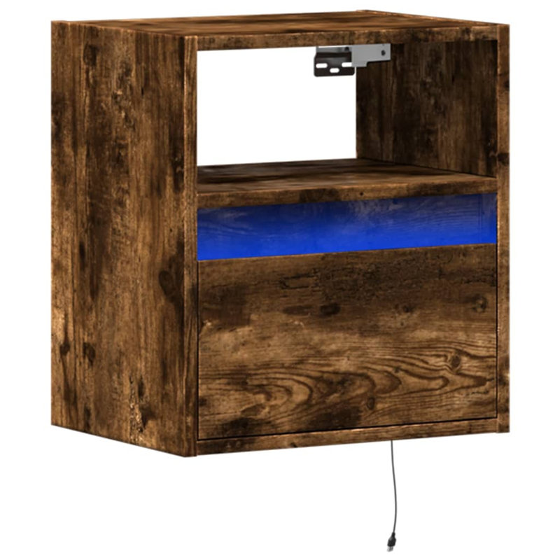 Dallton Unfinished TV Stand, Smoked Oak, 41cm