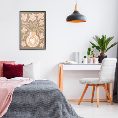 Art de la giclée rose rétro, estampe numérique par Martina Pavlova