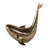 Ornamental Whale Statue Sculpture For Home Decor - Ocean-Inspired Decorative Objects Figurine For Living Room Accent - 11", Gold